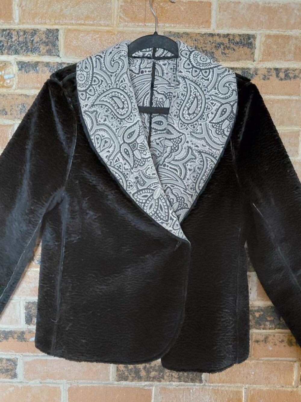Unbranded Reversible Faux Persian Lamb/Faux Paisley Suede Jacket